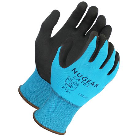 NUGEAR Foam Latex Coated Glove, Blue Shell, XL LX292XL12